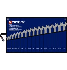 CWIS0016 Thorvik Набор ключей гаечных комбинированных дюймовых в сумке 1/4"-1-1/4", 16 предметов